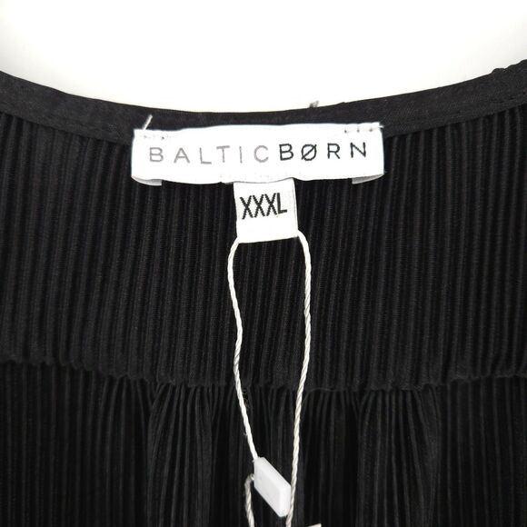 Baltic Born NWT Athena Pleated Maxi Dress Size XXXL black short sleeve V-neck - Picture 4 of 10